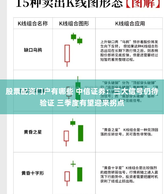 股票配资门户有哪些 中信证券：三大信号仍待验证 三季度有望迎来拐点